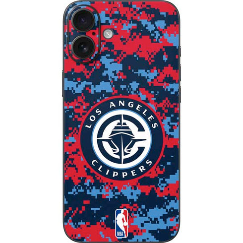 NBA LA Clippers Digi Camo iPhone 16 Plus Skin